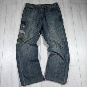 Vintage G-Unit Baggy Jeans Men’s Size 36x30 Blue Embroidered Y2k Hip Hop